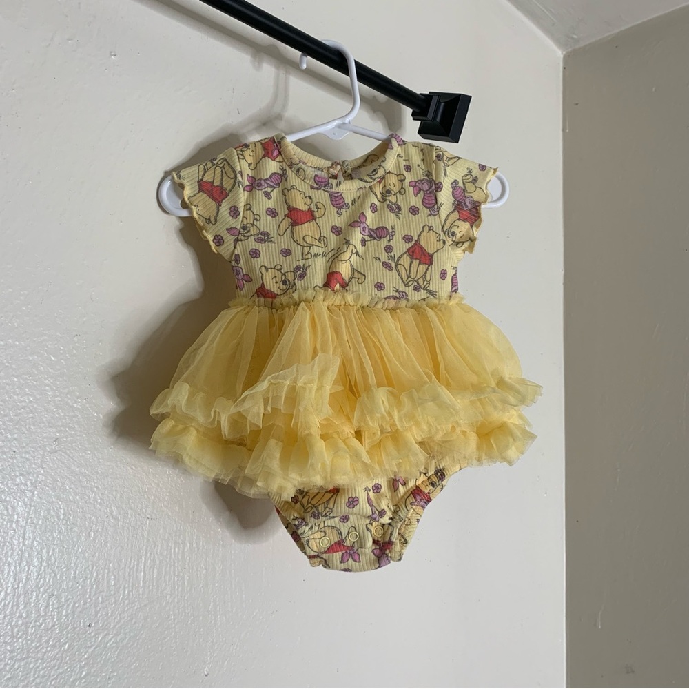 Disney Baby Pooh & Piglet Onesie w Tutu | 3-6 Months